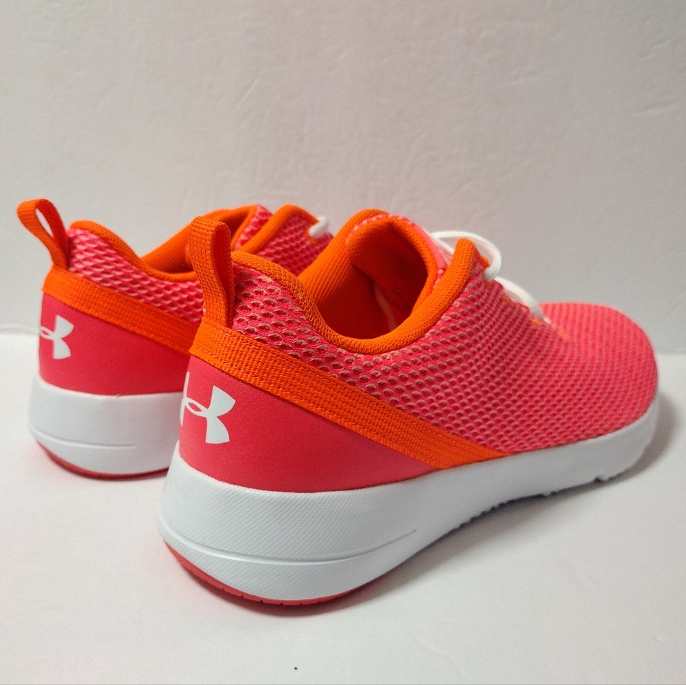 Under Armour Women's Coral Orange Athletic Sneakers - Picture 6 of 8